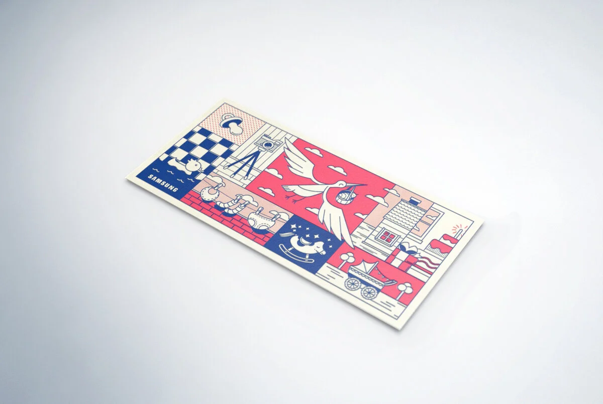 Baby shower card mockup