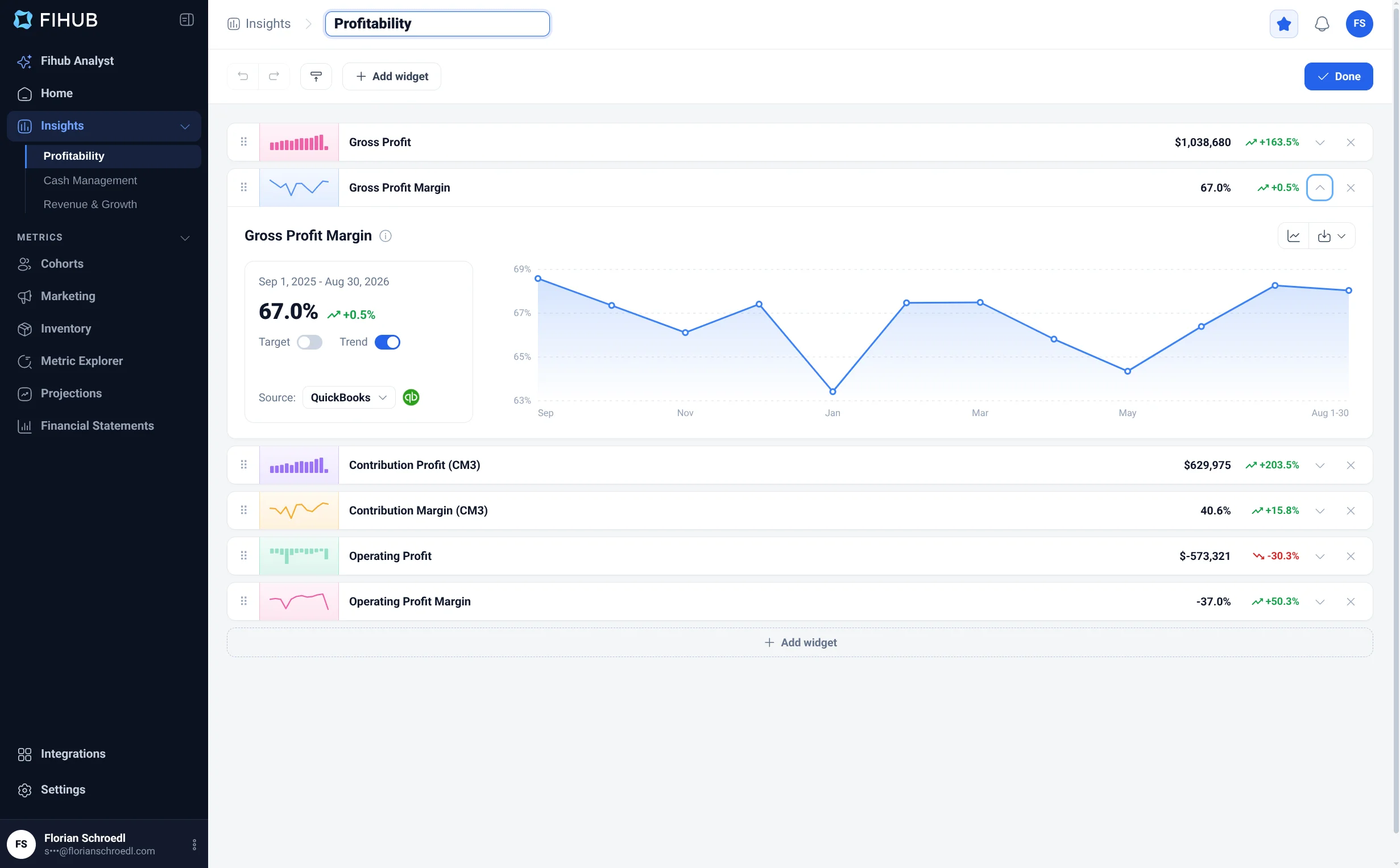 Customizing a report